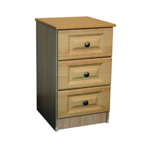 Calcutta Oak 3 Drawer Bedside