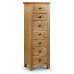 Marlborough Oak 7 Drawer Narrow Chest