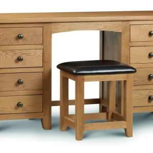 Marlborough Oak Twin Pedestal Dressing Table