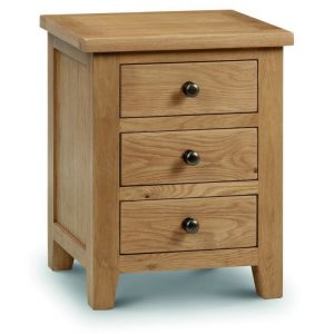 Marlborough Oak 3 Drawer Bedside