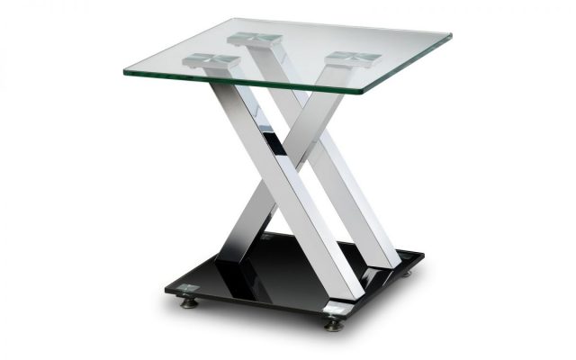 X-Frame Glass Lamp Table