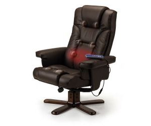 Malmo Massage Recliner & Stool – Black