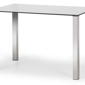 Enzo Chrome & Glass Compact Dining Table