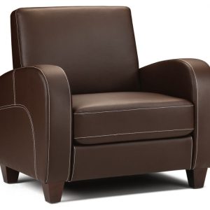 Vivo Chair in Chestnut Faux Leather