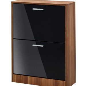 STRAND 2 DRAWER SHOE CABINET BLACK