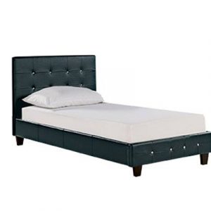 DIAMANTE BLACK SINGLE BED