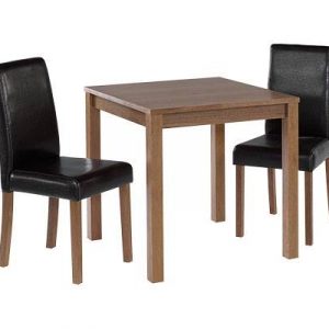 BROMPTON SMALL WITH 2 BROWN CHAIRS