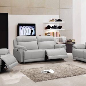 California 3 + 2 Natural Leather Sofa Set