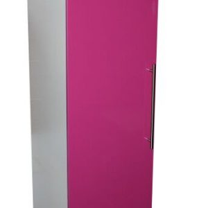 Venice Cream & Pink 1 Door Wardrobe