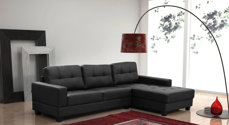 Jerry Bonded Leather Corner Sofa (Left or Right)