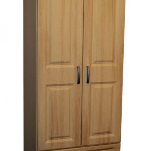 Calcutta Oak 2 Door 2 Drawer Wardrobe