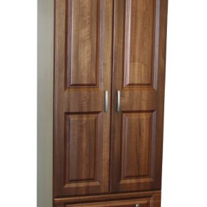 Calcutta Walnut 2 Door 2 Drawer Wardrobe