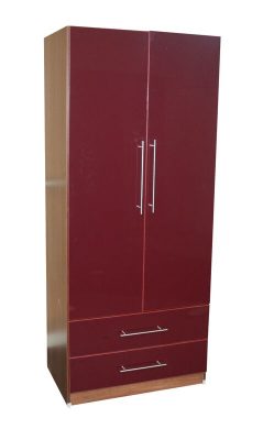 Venice Plum 2 Door 2 Drawer Wardrobe