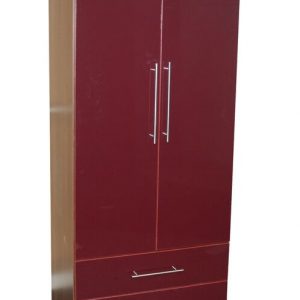 Venice Plum 2 Door 2 Drawer Wardrobe