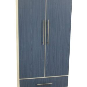 Kids Blue Ash 2 Door 2 Drawer Wardrobe