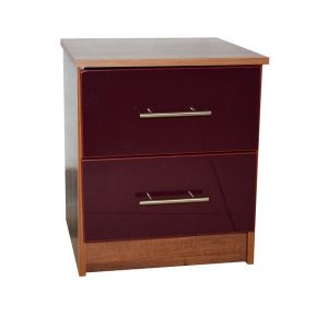 Venice Plum 2 Drawer Bedside