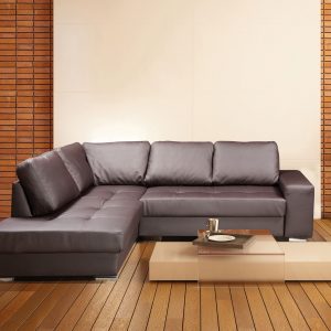 Milano Natural Leather Corner Sofa Bed
