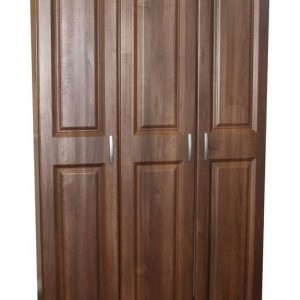 Calcutta Walnut 3 Door Hi Line Wardrobe