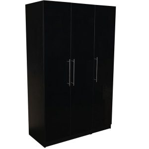 Venice Black 3 Door Wardrobe