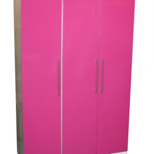 Venice Cream & Pink 3 Door Wardrobe