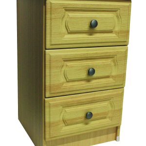 Manhattan Oak 3 Drawer Bedside