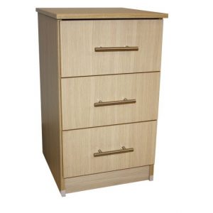 Venice Oak 3 Drawer Bedside