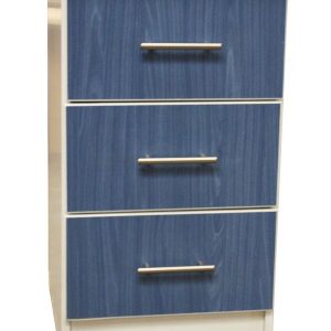 Kids Blue Ash 3 Drawer Bedside
