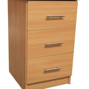 Landlord Beech 3 Drawer Bedside
