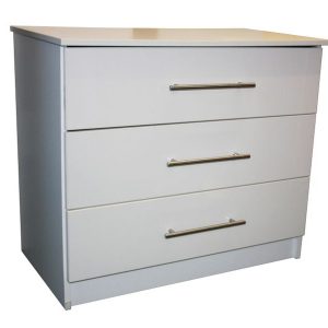 Venice White 3 Drawer Chest