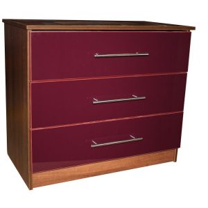 Venice Plum 3 Drawer Chest