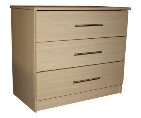 Venice Oak 3 Drawer Chest