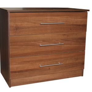 Venice Walnut & Olive 3 Drawer Chest
