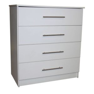 Venice White 4 Drawer Chest