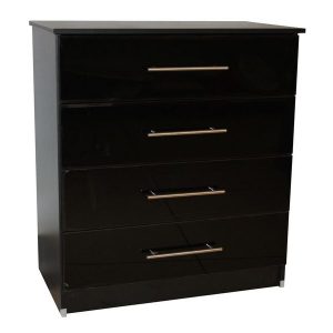 Venice Black 4 Drawer Chest