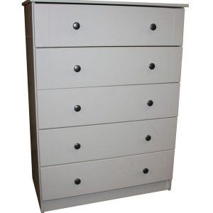 Stockholm White 5 Drawer Chest