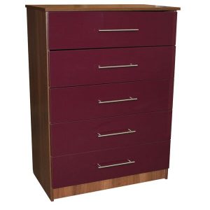 Venice Plum 5 Drawer Chest