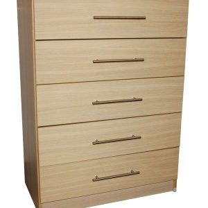 Venice Oak 5 Drawer Chest