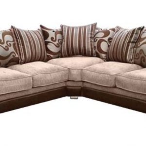 Shannon Fabric Corner Sofa Gold Brown