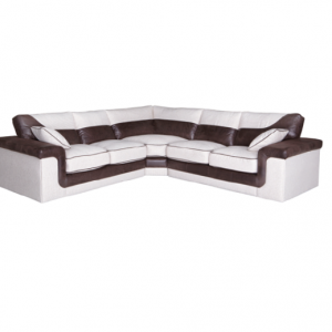Symphony Fabric and Leather Corner Sofa (Left or Right)