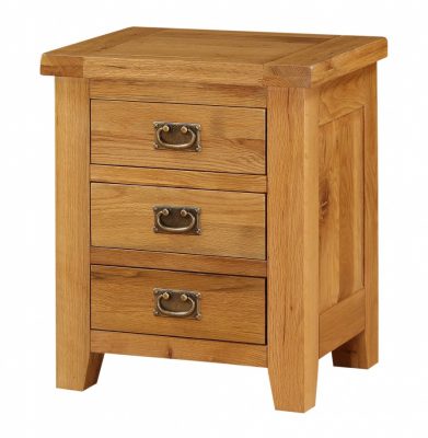 Acorn Solid Oak Bedside Table 3 Drawer