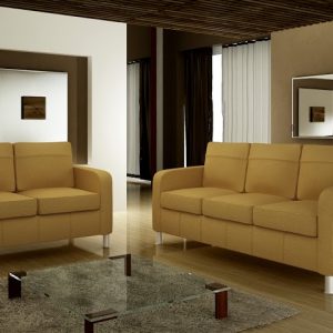 Amber 3+2+1 Faux Leather Sofa Set