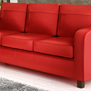 Amber 3 Seater Faux Leather Sofa