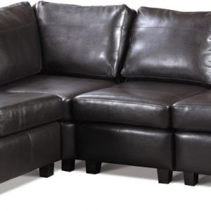 Amber Corner 4 Seater Faux Leather Sofa