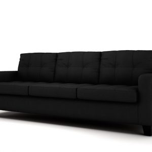 Amber Pik 3 Seater Faux Leather Sofa