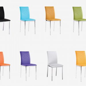 Carina PU Chairs Chrome