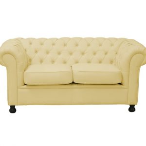 Chesterfield 2 Seater Faux Leather Sofa