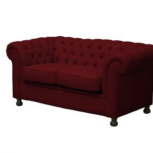 Chesterfield 2 Seater Faux Leather Sofa