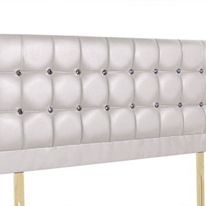 LuxSleep Cube Diamond White Leather Headboard