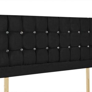 LuxSleep Cube Diamond Black Fabric Headboard