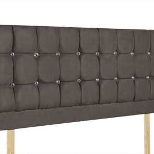 LuxSleep Cube Diamond Grey Fabric Headboard